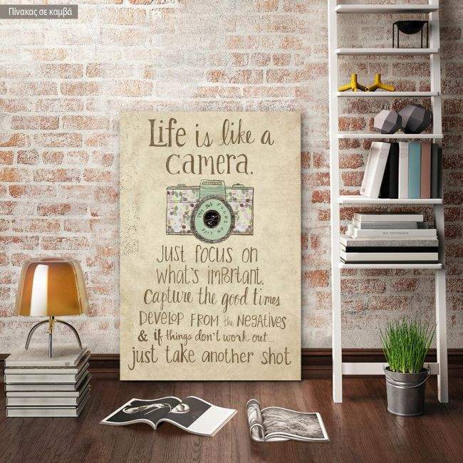 Canvas print Life is like a camera