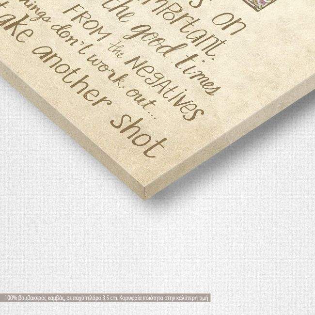 Πίνακας σε καμβά Life is like a camera sketch, καμβάς 8