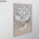 Canvas print, Flowered woman coal drawing Ι