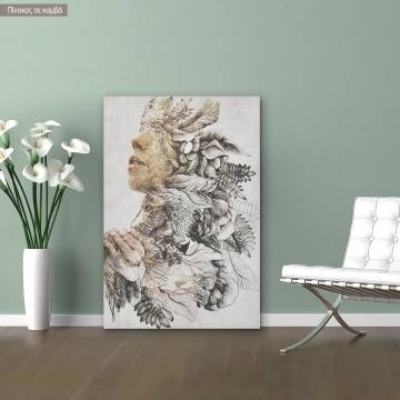 Canvas print Surrealistic figure in drawing