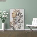 Canvas print Surrealistic figure in drawing