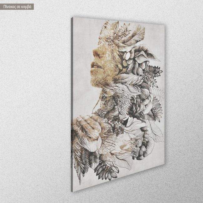Canvas print Surrealistic figure in drawing