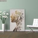 Canvas print Surrealistic figure in golden texture