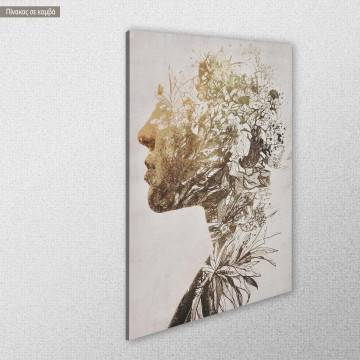 Πίνακας σε καμβά Surrealistic figure in golden texture Καμβάς τελαρωμένος Όψη 1 2