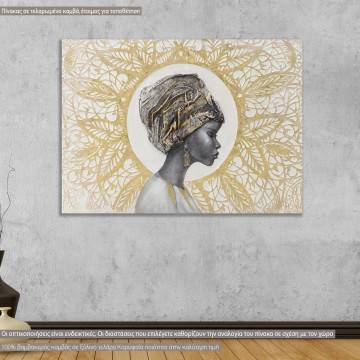 Canvas print Portrait in African style