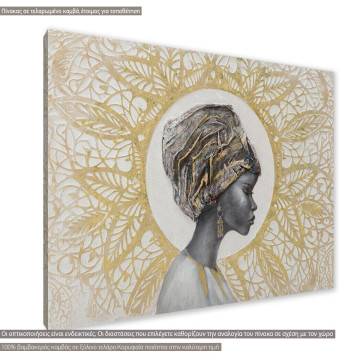 Canvas print Portrait in African style Framed canvas View 1 2