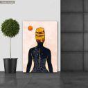 Canvas print, African woman facing the sun