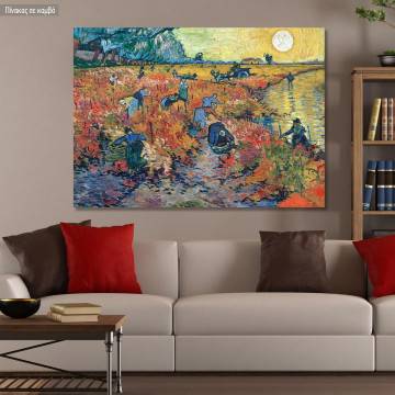 Canvas print The red vineyards, Vincent van Gogh