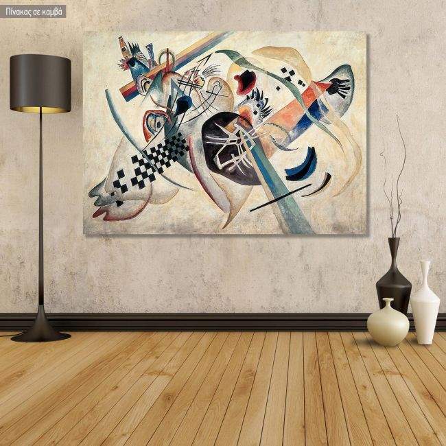 Πίνακας ζωγραφικής Composition 224 (On white), Kandinsky W, αντίγραφο σε καμβά