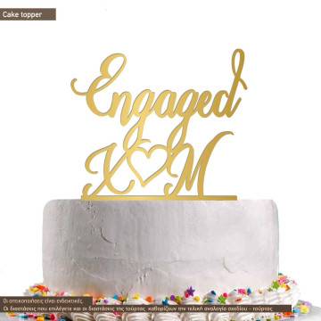 Cake topper Engaged