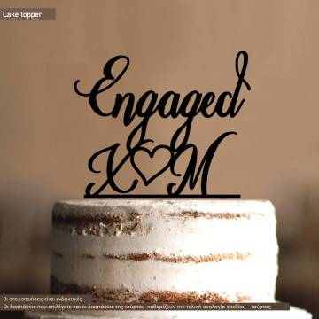 Cake topper Engaged 2