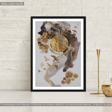 Abstract in gold, poster