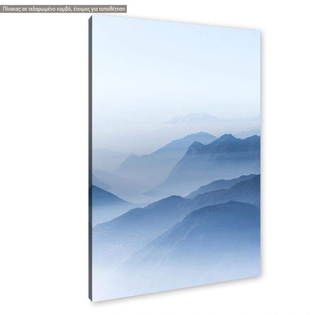Canvas print, Misty blue mountains