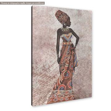 Πίνακας σε καμβά African woman Καμβάς τελαρωμένος Όψη 1 2