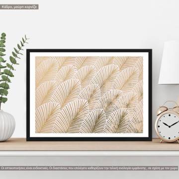 Leaf arrangement, κάδρο, μαύρη κορνίζα