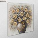 Canvas print Gold roses in a Vase
