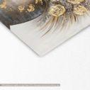 Canvas print Gold roses in a Vase