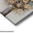 Canvas print, Gold roses in a Vase