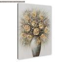 Canvas print, Gold roses in a Vase I