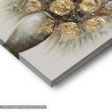 Canvas print, Gold roses in a Vase I
