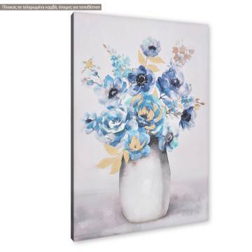 Canvas print Vase with blue flowers Framed canvas View 1 2