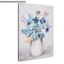 Canvas print, Vase with blue flowers