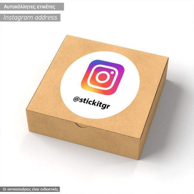 Sticker labelsInstagram for products with Qr code