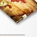 Canvas print Old map with compass, panoramic