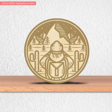 Wooden tag personalized, engraving