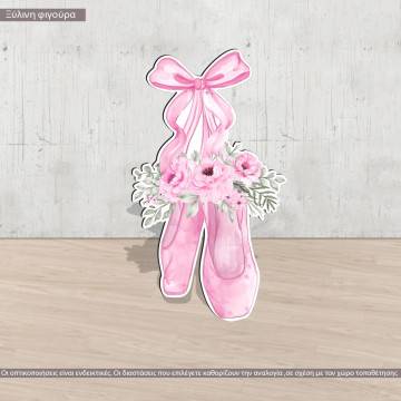 Wooden figure printedBallerina poeds