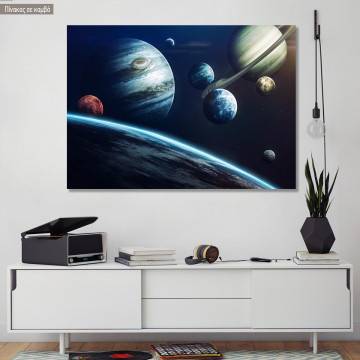 Canvas print Planets of Solar system