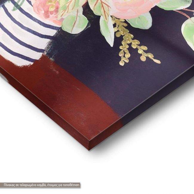 Canvas print, Vase with a bouquet of colorful flowers