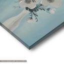 Canvas print, Vase with flowers turquoisehue