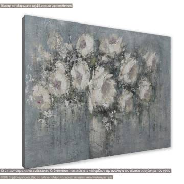 Canvas print Abstract flowers with vase Framed canvas View 1 2