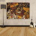 Canvas print Crescent of houses, Schiele E.