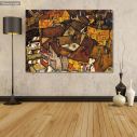 Πίνακας ζωγραφικής Crescent of houses, Schiele E, αντίγραφο σε καμβά