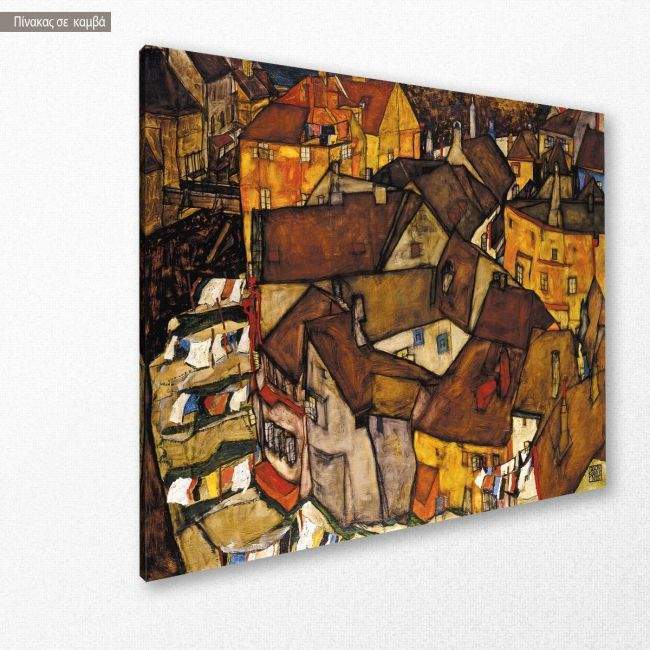 Canvas print Crescent of houses, Schiele E.