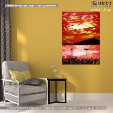Πίνακας σε καμβά Συννεφιασμένο ηλιοβασίλεμα