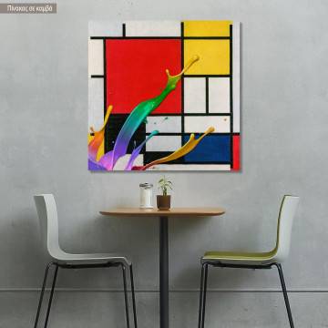 Canvas print Mondrian reart, reproduction