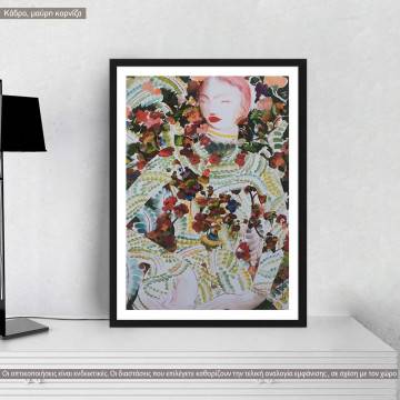 Woman Matisse style, κάδρο, μαύρη κορνίζα