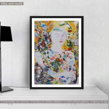 Woman Matisse style I, κάδρο, μαύρη κορνίζα