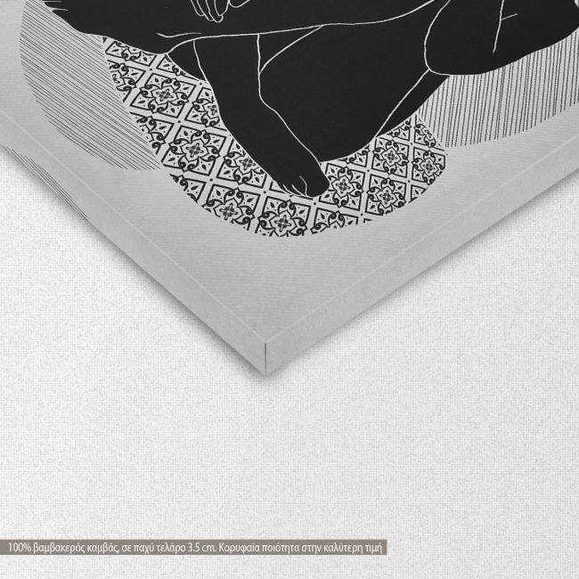 Πίνακας σε καμβά Female figure, pencil, δίπτυχος, λεπτομέρεια