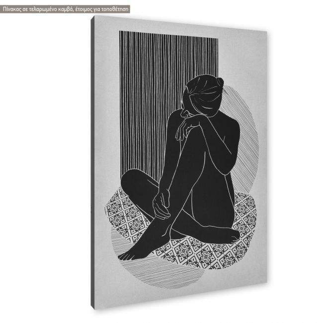 Canvas print, Female figure, pencil I