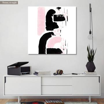 Canvas print Black and pink