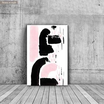 Canvas print Black and pink