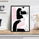 Canvas print Black and pink