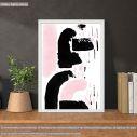 Canvas print Black and pink