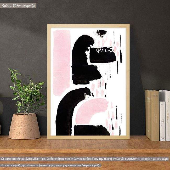 Canvas print Black and pink