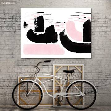 Canvas print, Black and pink