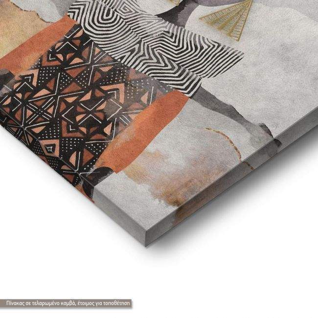 Πίνακας σε καμβά, Geometric female figure I, λεπτομέρεια